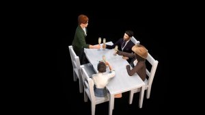 Animation Pack #43 Sitting at the table with glasses | Анимации Симс 4 - Сидят за столом с бокалами