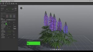 PlantCatalog: 3D Large-leaved lupine - Lupinus polyphyllus - procedural vegetation engine