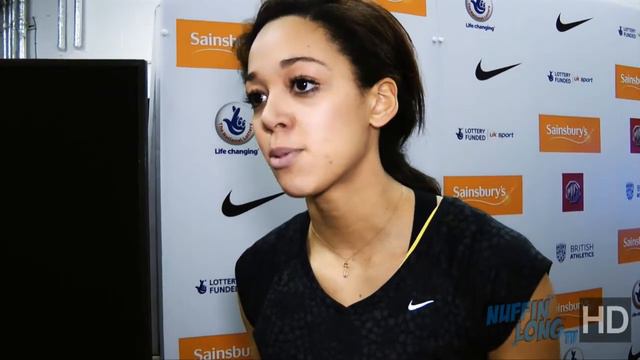 Post-race with Katarina Johnson-Thompson | Indoor British Athletics Trials 2014 | @JohnsonThompson