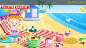 Baby Hazel Games - Baby Hazel At Beach - Top Kids Games