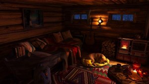 Deep Sleep in a Cozy Winter Ambience - Fireplace, Snow Storm, Blizzard Sounds, Snowfall & Wind Soun