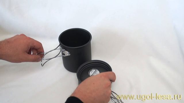 Туристическая посуда из анодированного алюминия котелки 850 + 400 мл смотреть онлайн