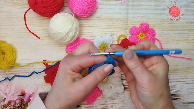 ?Красивые цветочки крючком ?Как связать цветок крючком?