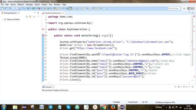 Keys Enum class in Selenium WebDriver