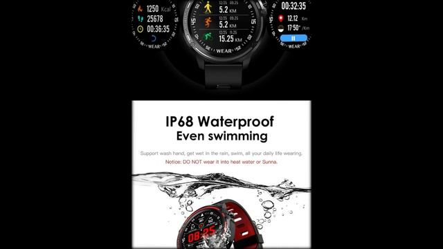 Водонепроницаемые смарт часы Алиэкспресс L8, IP68 мужские часы, смарт часы с ЭКГ, ФПГ, монитором смотреть онлайн
