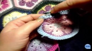 Соединение Африканских цветов (мотивов) крючком&Connect African colors!