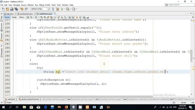 Insert record into mysql database in java using netbeans  part 2 ( with source code )