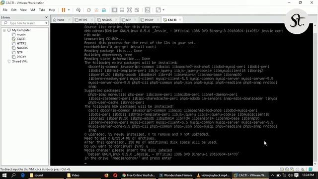 Konfigurasi Dan Instal Monitoring Server Cacti Di Debian 8 - Tutorial Instalasi Debian