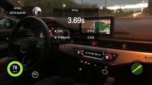 Разгон Audi A4 249 сил. quattro делает вещи))