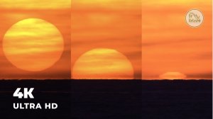 Медленный закат солнца | Звуки морских волн | Закат в реальном времени