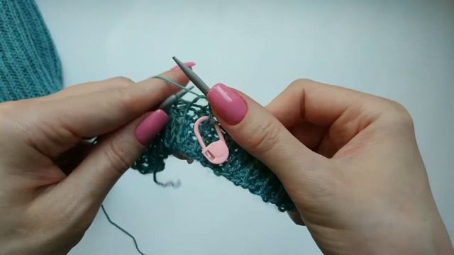 Диагональная полосочка полупатентной резинкой. Как связать? смотреть онлайн