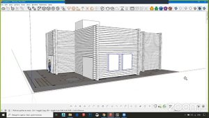 SketchUp. 3D моделирование дома из бруса. Экстерьер
