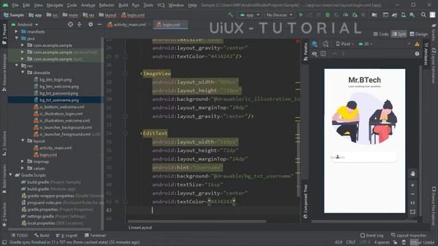 Modern Learning App UI Design in Android Studio | Part-2 | UiUX Tutorial