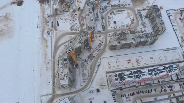 Строительство жилого квартала 1964 г. Тюмень