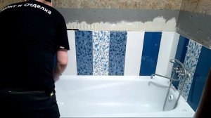 Укладка плитки на стены в ванной за 1 день своими руками. Отделка ванной комнаты дорогой плиткой