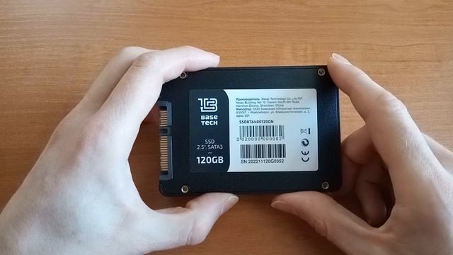 Распаковка SSD BaseTech A400 120 Gb [SSDBTA400120GN]