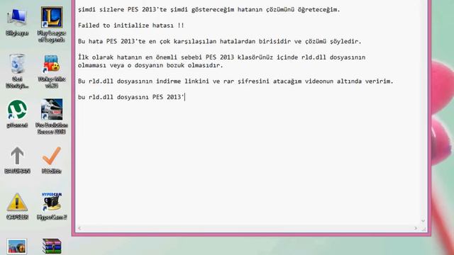 PES 2013 Failed to İnitialize Hatası смотреть онлайн