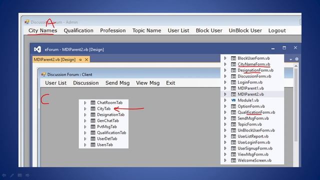 eForum Topic Discussion Project | Private Chat | VB.net C# Mini Major Final Year Project Demo VB131