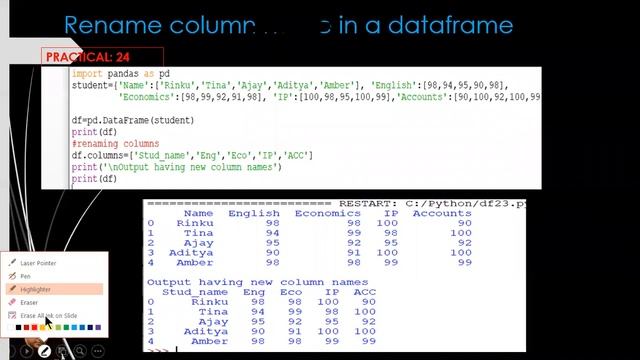 PART-7 PYTHON XII IP 2020 21 S1 E7 DATAFRAMES-2 смотреть онлайн