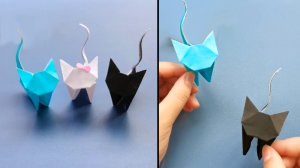 Кошка оригами из бумаги шаг за шагом. Diy