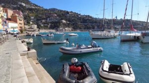 France travel, Villefranche Sur Mer, French riviera - live walking tour 4K video.