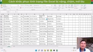 Cách khắc phục tình trạng file Excel bị nặng, chậm, mở lâu