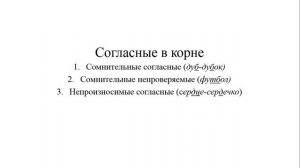 Часть 2. Орфограммы в корне согласные