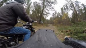 Покатушки на мотоцикле Урал по лесу #2 / Оn a motorcycle Ural in the woods #2