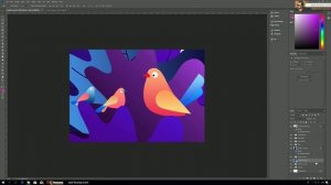 2D Cartoon Background with Grain Effect in Adobe Photoshop | Speed Art