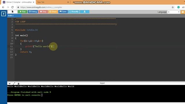 C programming : For Loop
