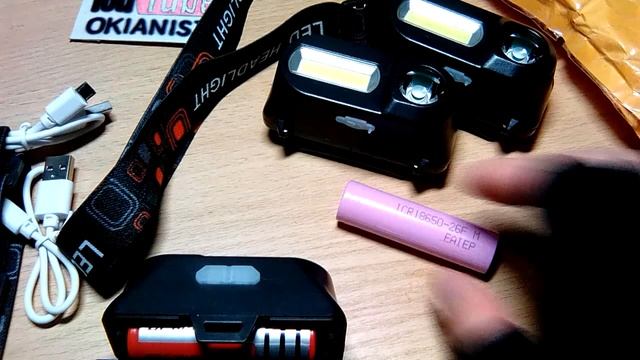 Отличный налобный фонарик COB+XPE Q5 на 18650