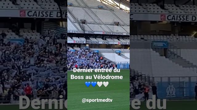 Dernière entrée de Bernard Tapie au Vélodrome 💙🤍💙🤍