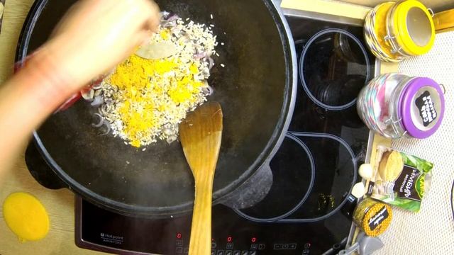 Дикий, бурый рис с грибами смотреть онлайн