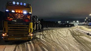 В Заполярье | SCANIA 6х2 переключения КПП в гору|