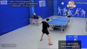 Агрессивная игра СРЕДНИМИ ШИПАМИ без губки: Вакуленко Денис, средние шипы ОХ техника игры