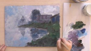 Рисовать туман акрилом