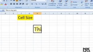 Lesson # 23 The Cell Size Microsoft Office Excel 2007 TutorialUrdu & Hindi   YouTube