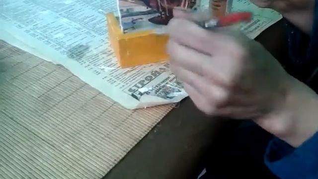 Декупаж. Деревянная визитница