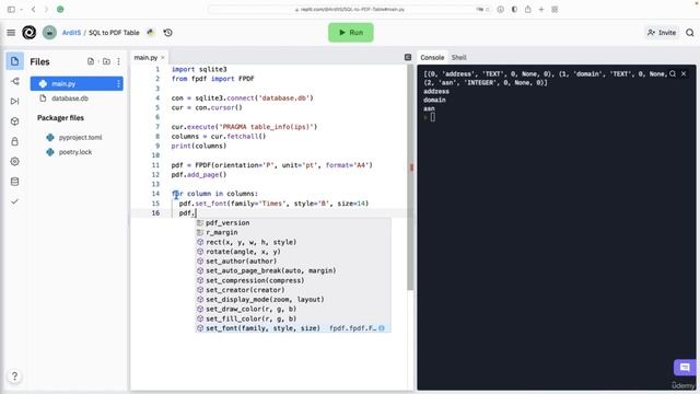 SQL to PDF Table | Automate Everything with Python