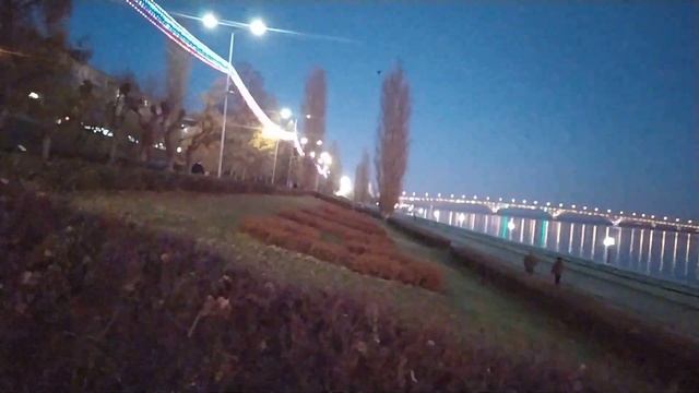 Обзор старой набережной Саратова 23 ноября 2019 год. Красивый закат на Волге.
