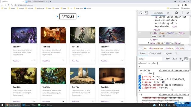 [Arabic] HTML & CSS Template Three 2021 - #11 - Articles Section Part 2