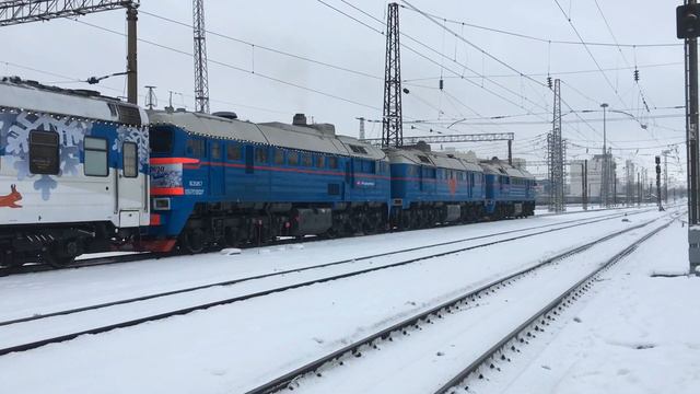 Поезд Деда Мороза 2023/2024 на пути в Москву. смотреть онлайн
