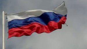 Развивающийся Российский флаг