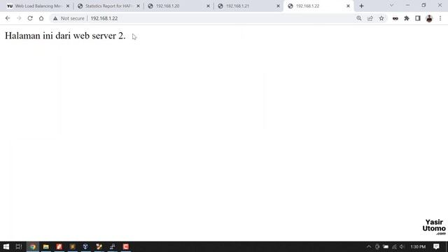 Tutorial Load Balancing Web dengan Haproxy | 5. Test / Menguji Load Balancing Haproxy смотреть онлайн