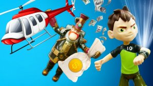 Бен 10 игры битвы - Стим Смит забрал все деньги! - Бен Тен и часы Омнитрикс в видео для мальчиков