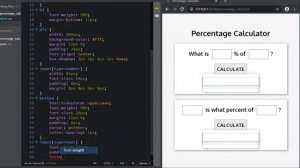 Percentage Calculator | HTML, CSS and JavaScript