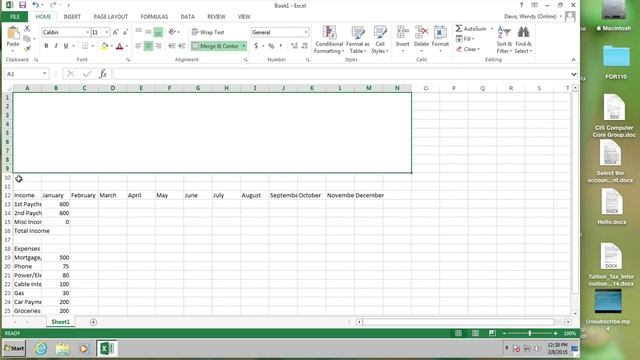 Excel Select Ranges, and Merge & Center Cells смотреть онлайн