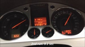 2006 VW Passat B6 2.0 TDI BMR 170 HP DSG Acceleration 0 - 170 km/h