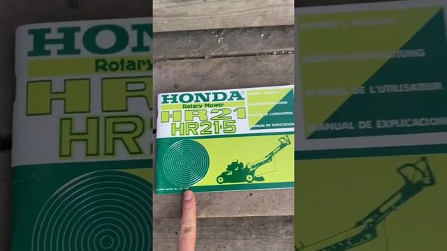 Honda HR-21 manuals from 1980! When was this mower made? Restore video comes later this year.