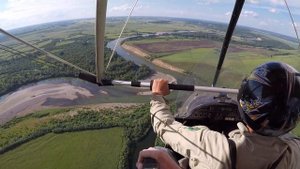 Полет на дельталете д. Шестаково над рекой Кия очень красиво